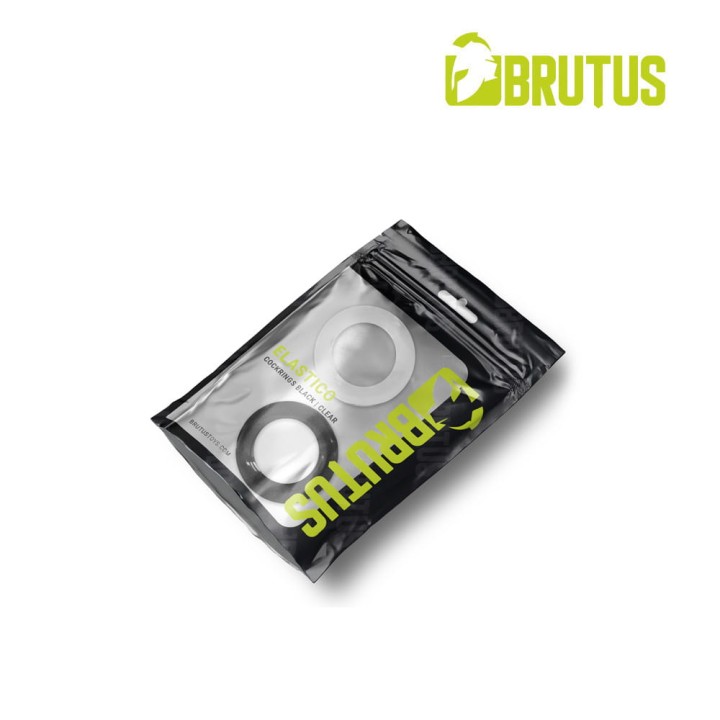 BRUTUS ELASTICO Stretchy Cockrings Black + Clear