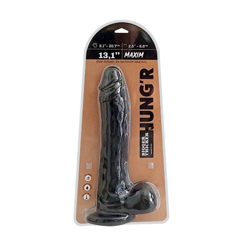 HUNG'R MAXIM Dildo Black 13.1 inch / 33.5 cm / 6.6 cm