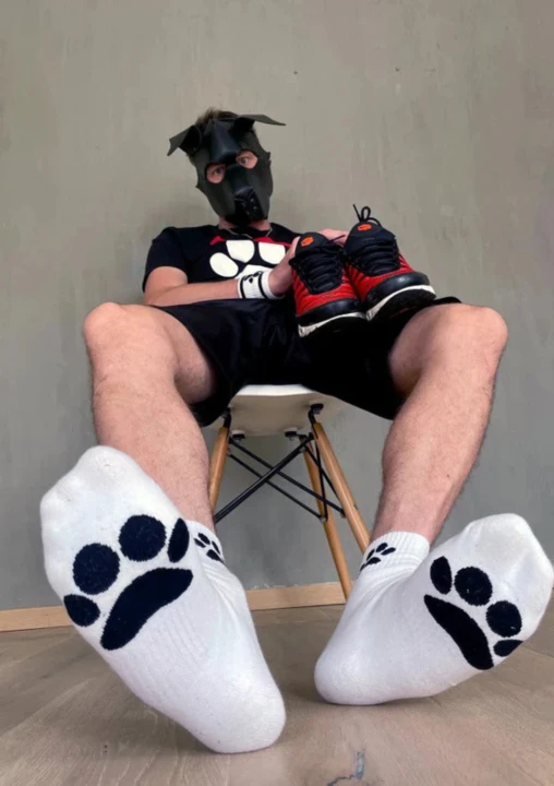 Sk8erboy® PUPPY Short Crew Socks Fetish White.png