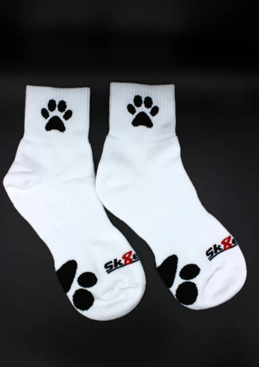 Sk8erboy® PUPPY Short Crew Socks Gay White.png