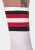 Barcode Berlin Half Fetish Socks Stripes Black - Red