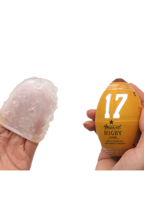 Masturbator Rugby Ball Clicker Egg 9 x 5 cm