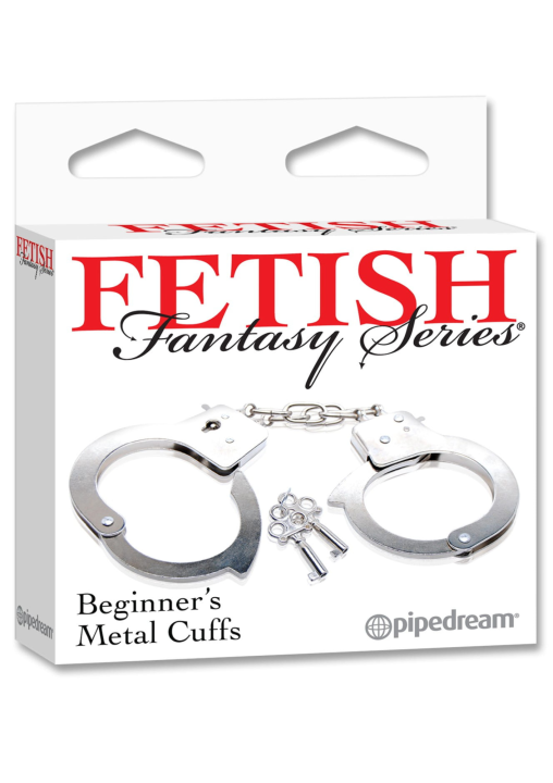 Kajdanki Fetish Fantasy Series Beginner'S Metal Cuffs Pipedream