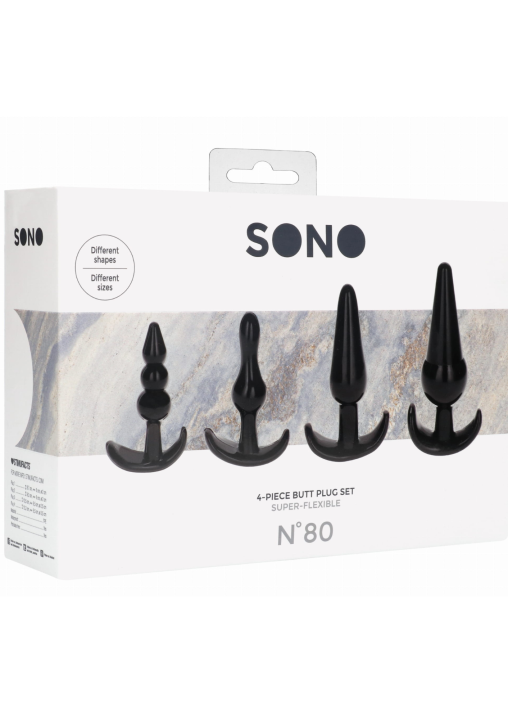 Zestaw Korków Analnych Set of 4 Varied Sono plugs N°80