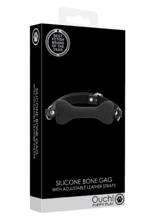Knebel Kość Black Silicone Bone Gag