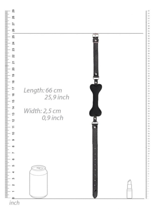 Knebel Kość Black Silicone Bone Gag