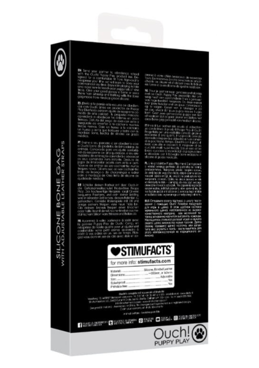 Knebel Kość Black Silicone Bone Gag