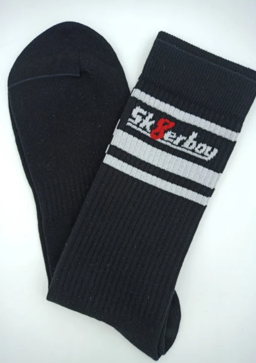 Sk8erboy® Lightweight Crew Socks Black        .png