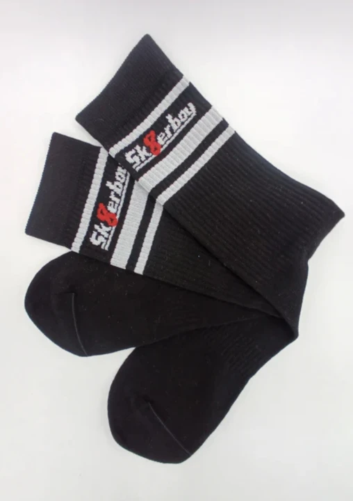Sk8erboy® Lightweight Crew Socks Black         .png