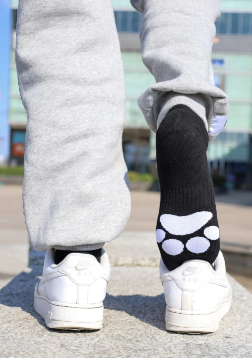 Sk8erboy® PUPPY Short Crew Socks Black     .png
