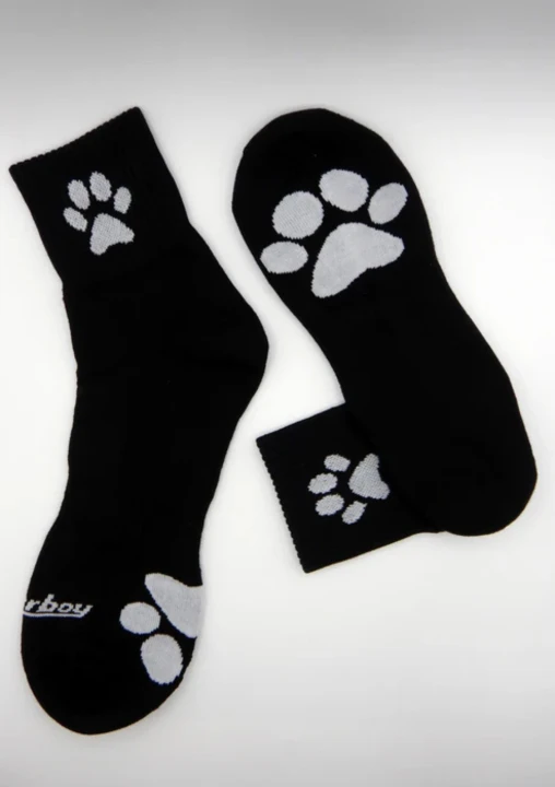 Sk8erboy® PUPPY Short Crew Socks Black           .png