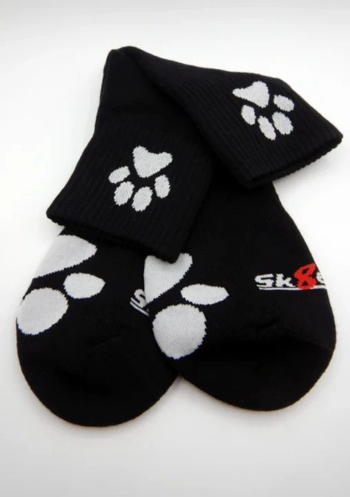 Sk8erboy® PUPPY Short Crew Socks Black        .png