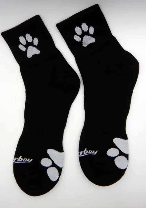Sk8erboy® PUPPY Short Crew Socks Black       .png