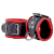 Skórzane kajdanki Leather handcuffs for wrists Black-Red