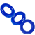 Set of 3 Willy Rings Blue Cockrings