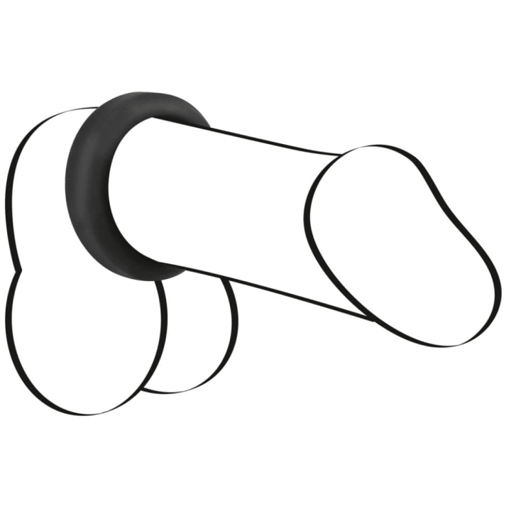 Cockring Velvet Ring L Black 38mm
