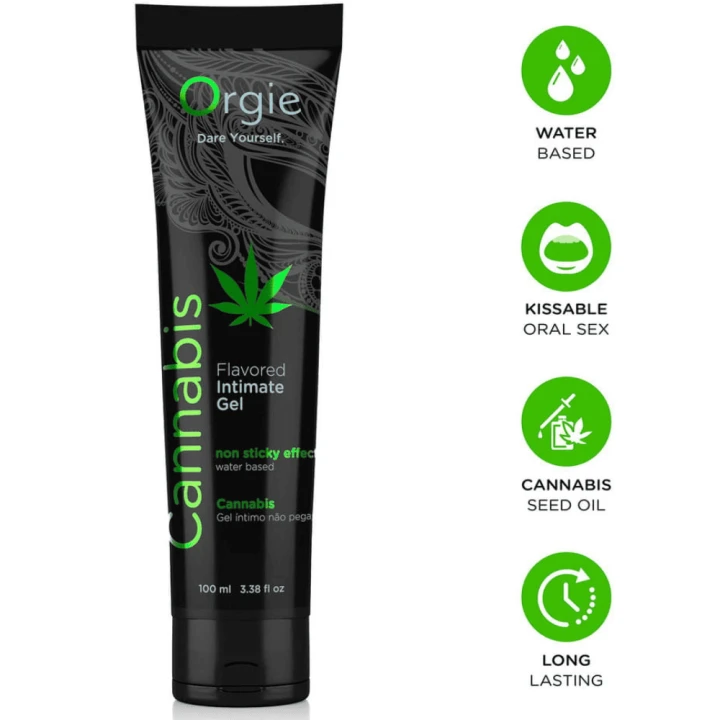 Lubrykant wodny z konopi indyjskich Lubricant Water flavored Cannabis Orgie 100 ml