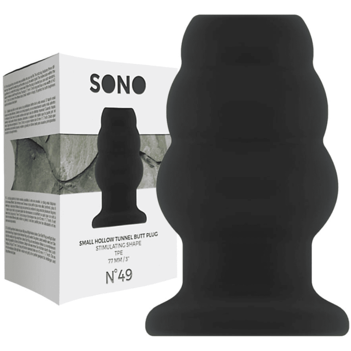 Hollow Tunnel Butt Plug 3 inch black - SONO No.49.png