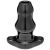 Tunel Analny Double Tunnel Plug Black Medium 9.5 x5.2 cm