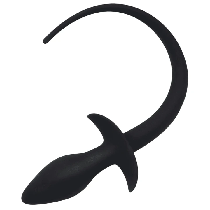 Silicone Dog Tail Plug 7.5 x 3.1cm Black