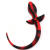 Dog Tail Plug 7.5 x 3.1cm Black-Red