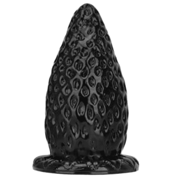 Plug w Kształcie Truskawki Plug Strawberry S 13 x 6.8 cm Black