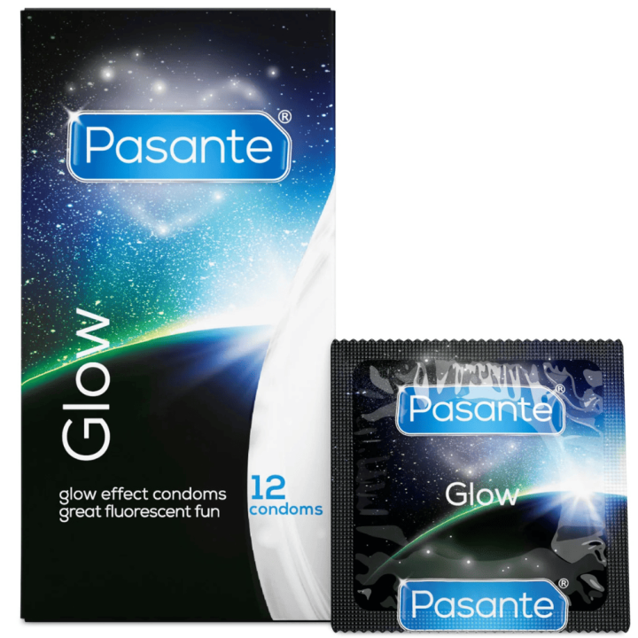 Fluorescent condoms GLOW x12