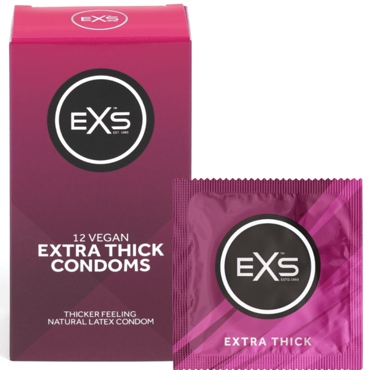 Prezerwatywy o Zwiększonej Grubości EXS Extra Thick Condoms 12 x 53 mm