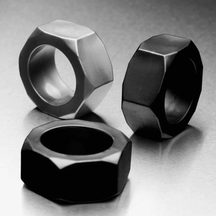 Tom of Finland Cock Nuts Penis Ring - Pack of 3, Black