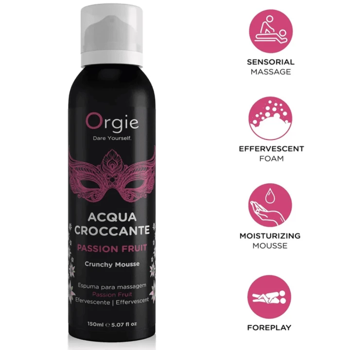 Musująca pianka do masażu Orgie Acqua Croccante Crunchy Passion Fruit 150 ml