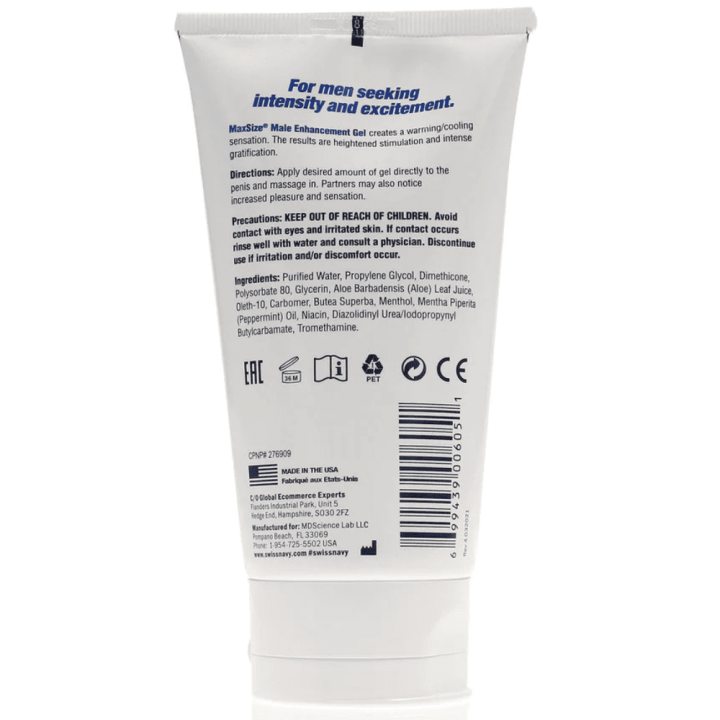 Swiss Navy Krem wzmacniający erekcję MAX Size - Male Enhancement Creme - 5 fl oz / 150 ml