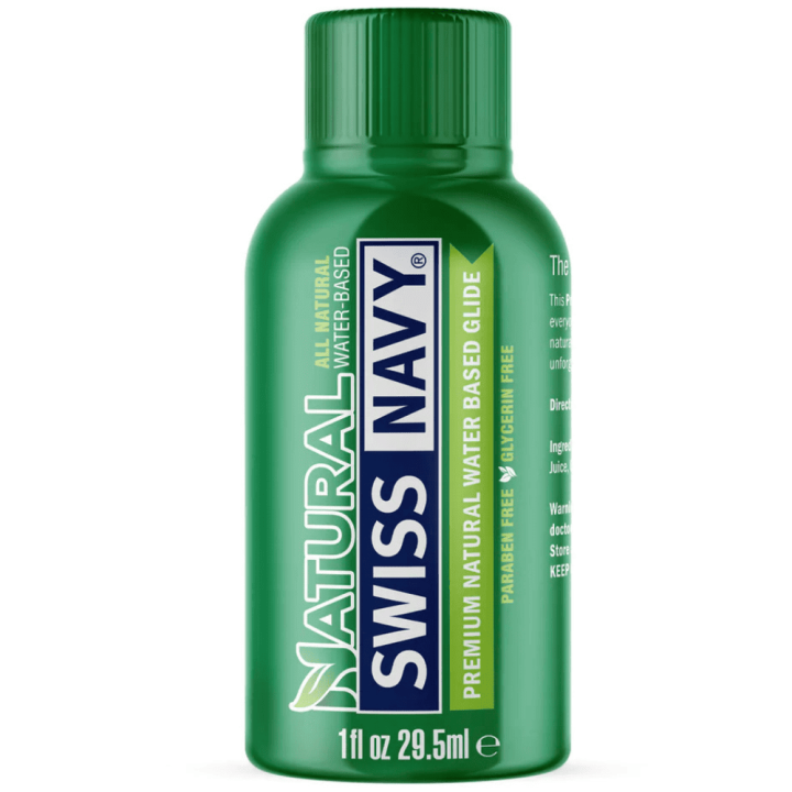 Swiss Navy Natural - Premium All Natural Waterbased Lubricant - 1 fl oz / 29,5 ml