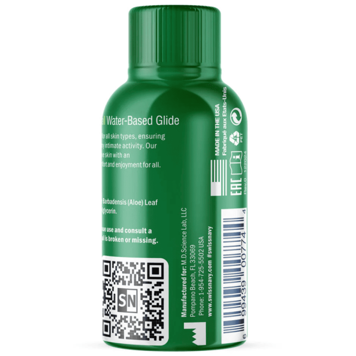 Swiss Navy Natural - Premium All Natural Waterbased Lubricant - 1 fl oz / 29,5 ml