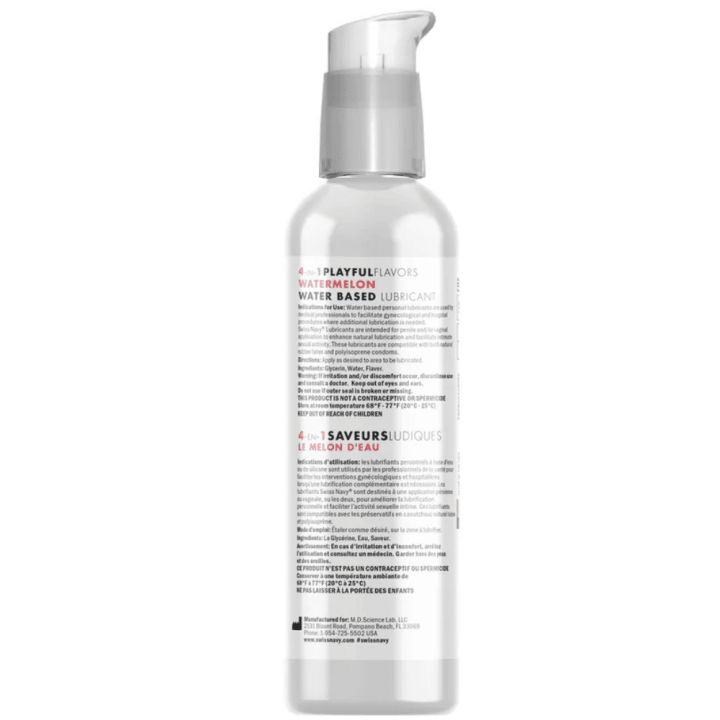 Swiss Navy lubrykant arbuzowy 4 in 1 Playful Flavors - Lubricant with Watermelon Flavor - 4 fl oz / 118 ml