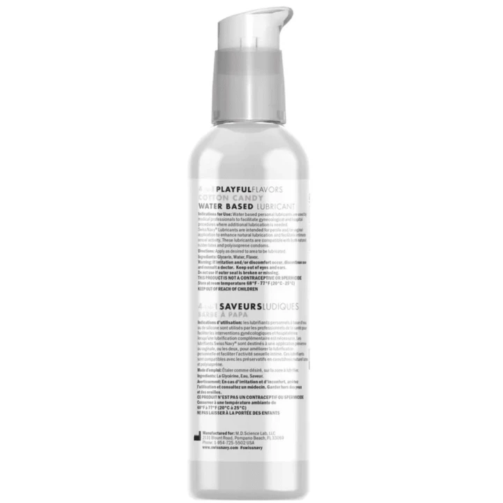 Swiss Navy lubrykant o smaku waty cukrowej 4 in 1 Playful Flavors - Lubricant with Cotton Candy Flavor - 4 fl oz / 118 ml
