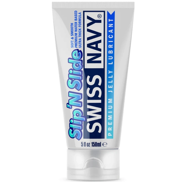 Swiss Navy Slip'N Slide - Soft and Smooth Premium Waterbased Ultra Thick Jelly Lubricant - 5 fl oz / 148 ml
