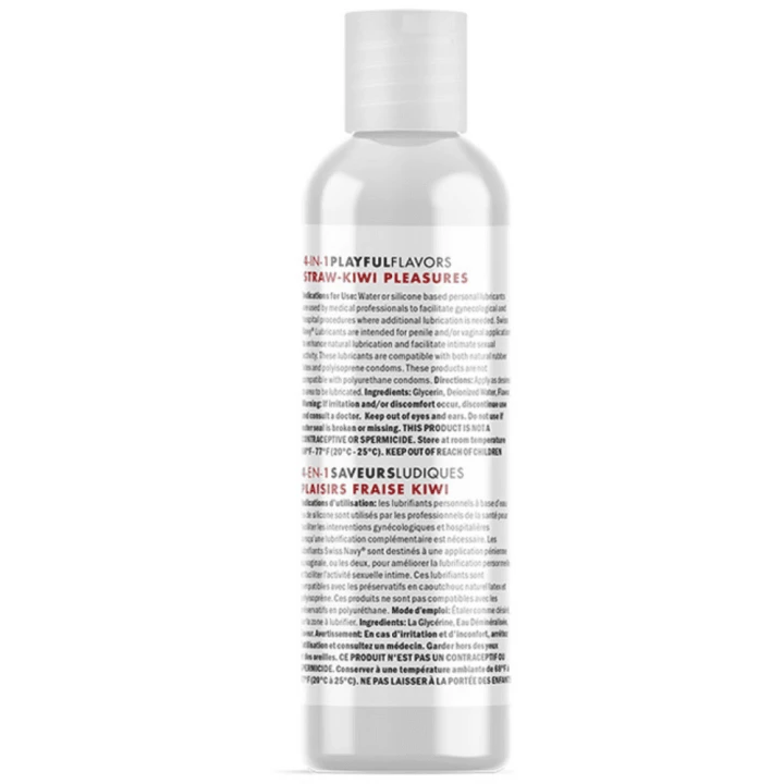 Swiss Navy truskawka 4 in 1 Playful Flavors - Lubricant with Straw-Kiwi Pleasures Flavor - 1 fl oz / 29,5 ml