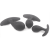 Set of 3 Mini Silicone Prostate Plugs 11 x 3.5cm Black