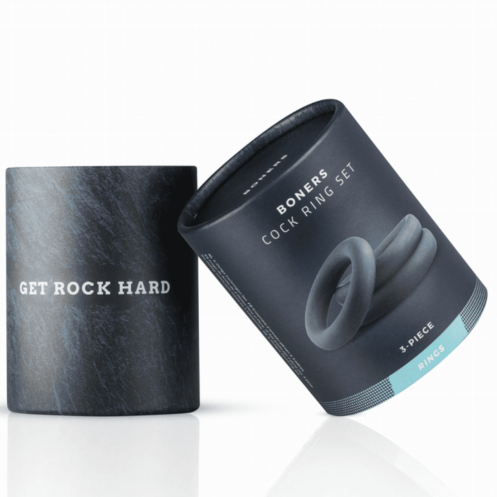 Zestaw 3 pierścieni erekcyjnych Set of 3 Boners Silicone Cockrings 9mm