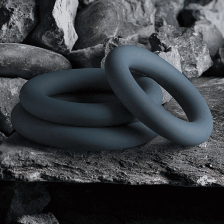 Zestaw 3 pierścieni erekcyjnych Set of 3 Boners Silicone Cockrings 9mm