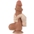Realistyczne dildo z ruchomą skórą Sliding Skin Dildo 13 x 3.7cm Brown