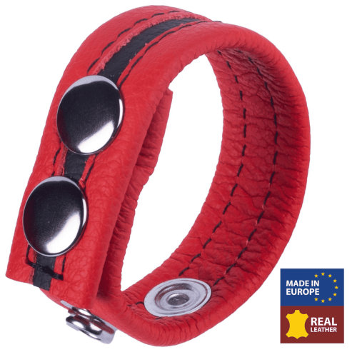 Leather Cockring Tippy Red