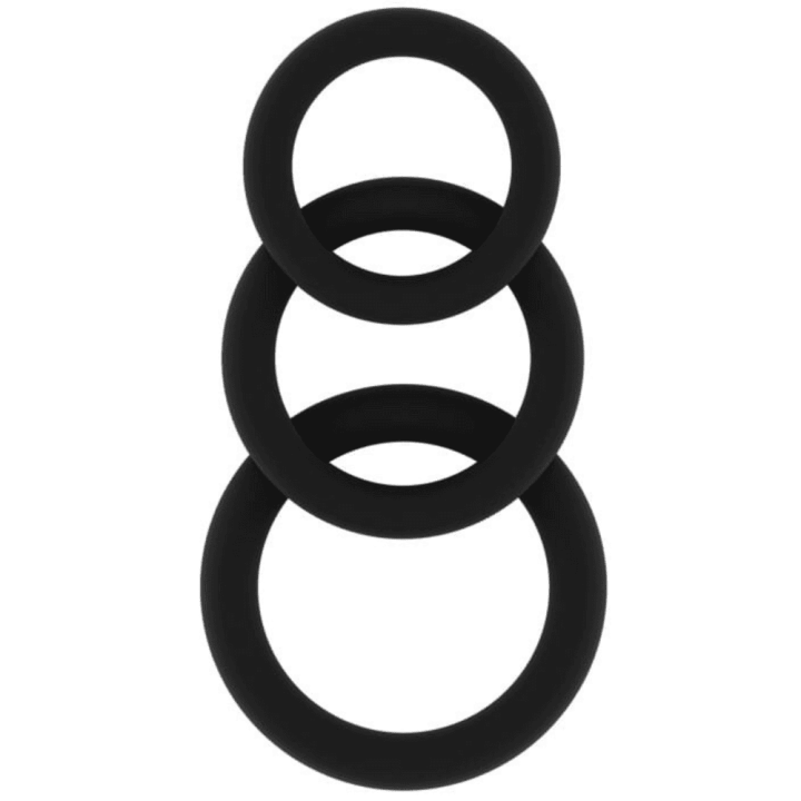 Zestaw pierścieni na penisa Lot of 3 Black Sono Cockrings N°25