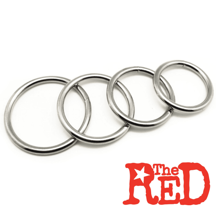 Set of 4 metal cock rings ROUND LIGHT | Diameter from 35 to 50mm