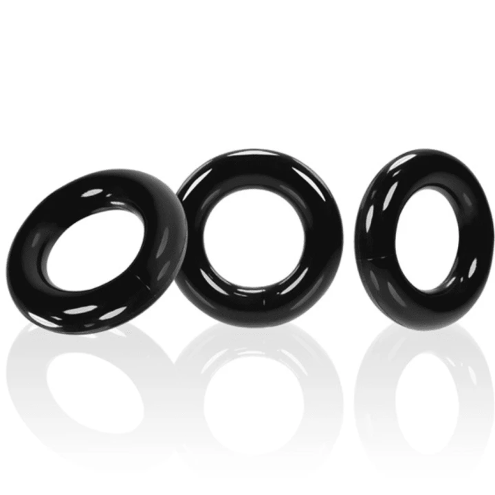 Oxballs Set of 3 Willy Rings Black