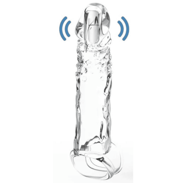 Wibrująca Nakładka na Penisa Extyvizz vibrating penis sleeve 13 x 3.5 cm Transparent