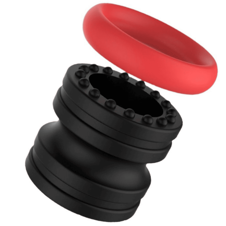 Ballstretcher Doblo 30 mm - Height 4 cm Black-Red