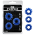Set of 3 Soft Cockrings Gear Up Blue