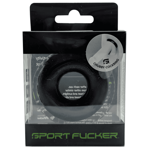 Sport Fucker Chubby Rubber Cockring - Black