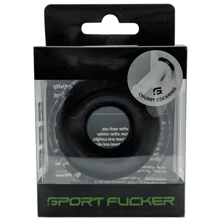 Sport Fucker Chubby Rubber Cockring - Black